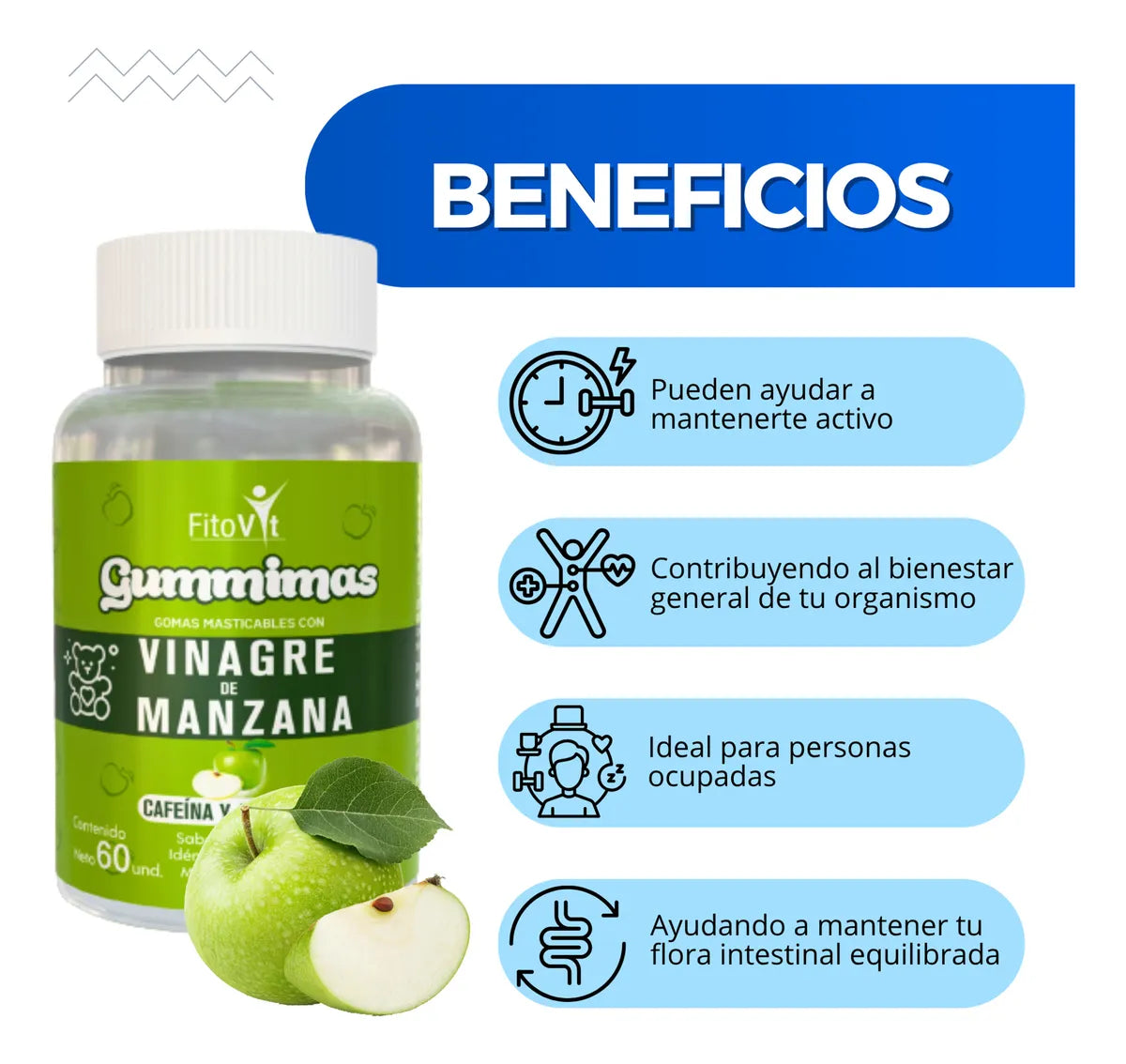 GOMITAS VINAGRE DE MANZANA VERDE DETOX