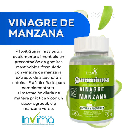 GOMITAS VINAGRE DE MANZANA VERDE DETOX