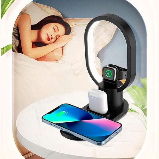 BASE CARGADOR INALÁMBRICO 4 EN 1