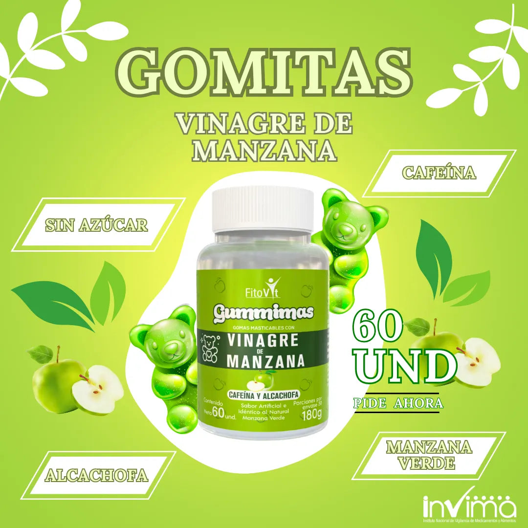 GOMITAS VINAGRE DE MANZANA VERDE DETOX
